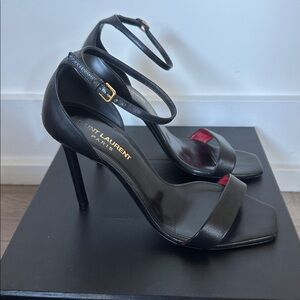 Saint Laurent Black Amber Sandals